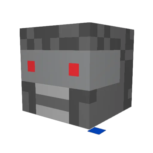 Blue_staf Minecraft avatar head, 3D render