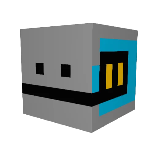 Blue_t_Link_Dino Minecraft avatar head, 3D render