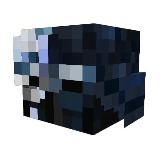 Blue_wisteria Minecraft avatar head, 3D render