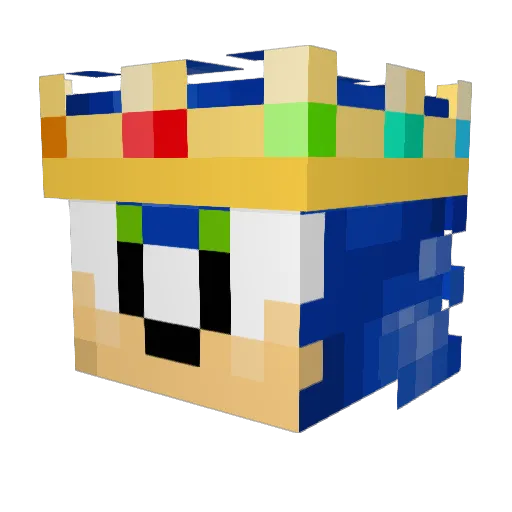 Blueagge Minecraft avatar head, 3D render