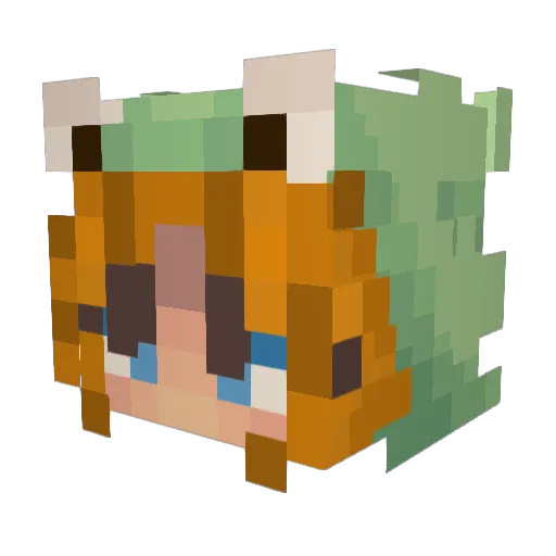 Blueale0910 Minecraft avatar head, 3D render