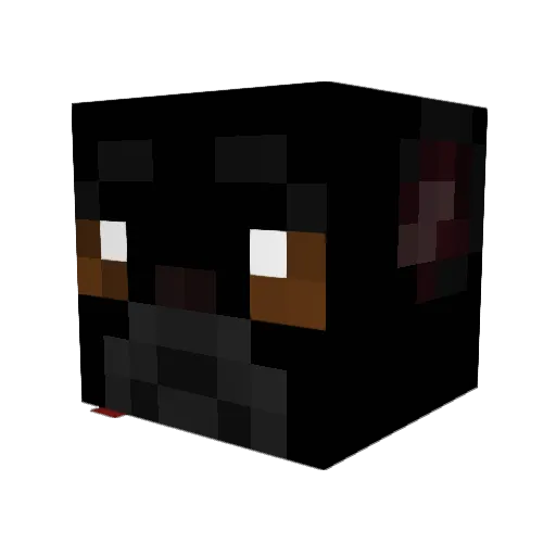 Blueb3rryRat Minecraft avatar head, 3D render