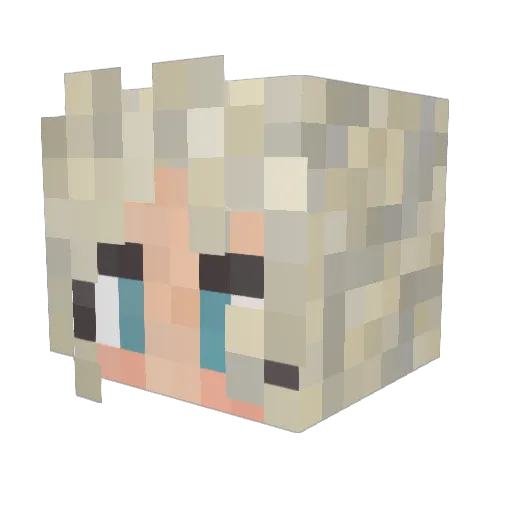 BlueballBl1tz Minecraft avatar head, 3D render