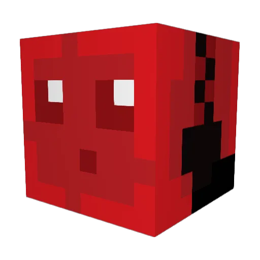 Bluebarrygt Minecraft avatar head, 3D render