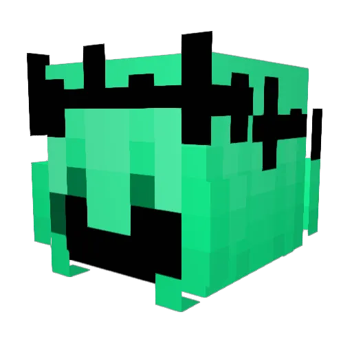 Blueberruui Minecraft avatar head, 3D render
