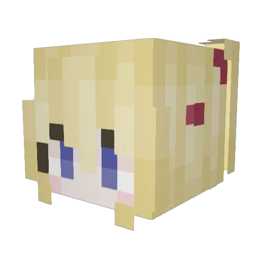 Blueberry Minecraft avatar head, 3D render