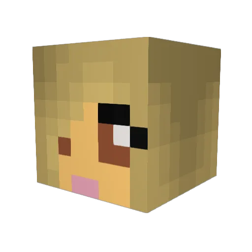 BlueberryFlames Minecraft avatar head, 3D render