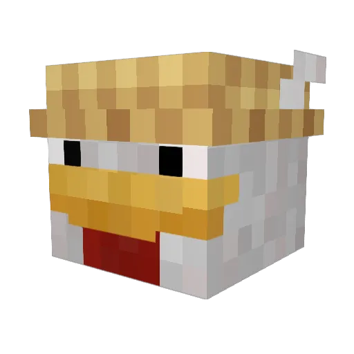 BlueberryXIV Minecraft avatar head, 3D render