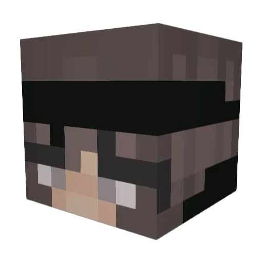 Blueberrydyv Minecraft avatar head, 3D render