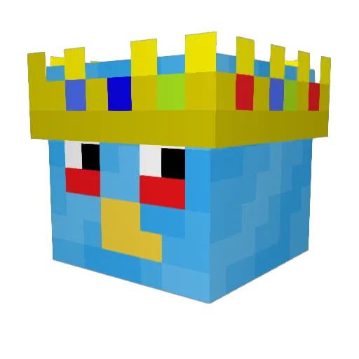 BluebirdMcpc Minecraft avatar head, 3D render