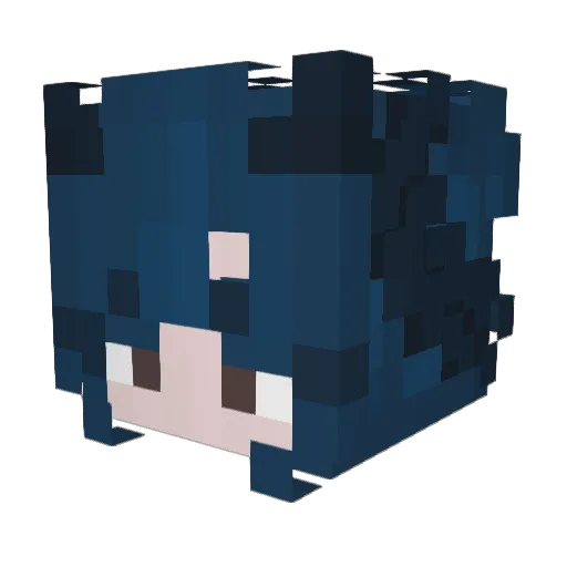 Bluebirdlake Minecraft avatar head, 3D render
