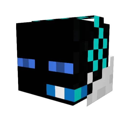 Bluebottel Minecraft avatar head, 3D render