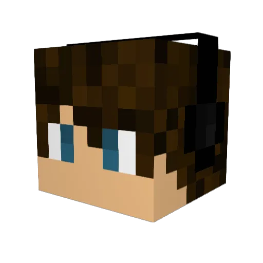 Blueboy8 Minecraft avatar head, 3D render