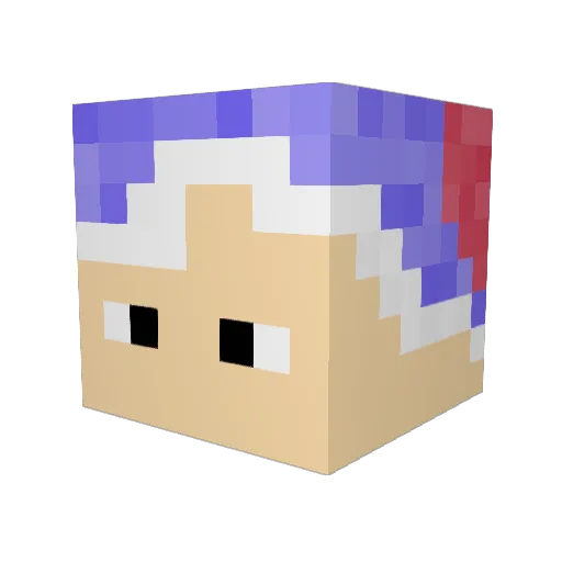 Bluebragon5 Minecraft avatar head, 3D render
