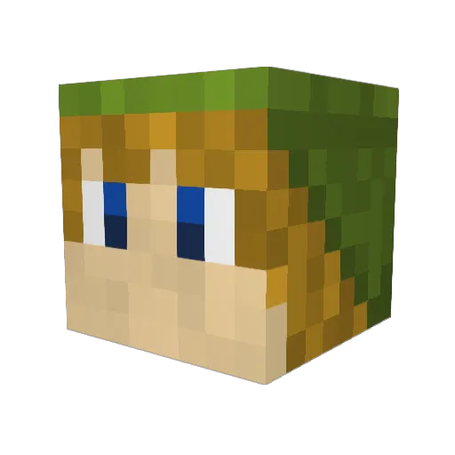 Bluebrid4 Minecraft avatar head, 3D render