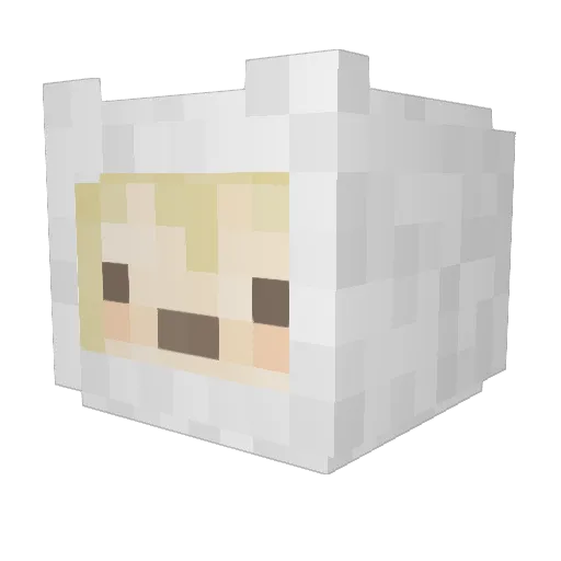 Bluebug97 Minecraft avatar head, 3D render