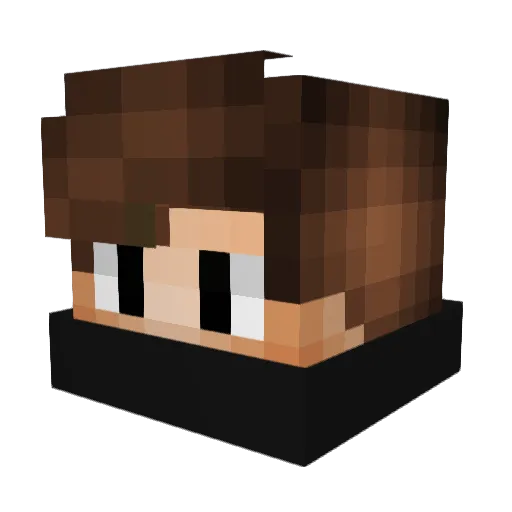 Bluecario213 Minecraft avatar head, 3D render
