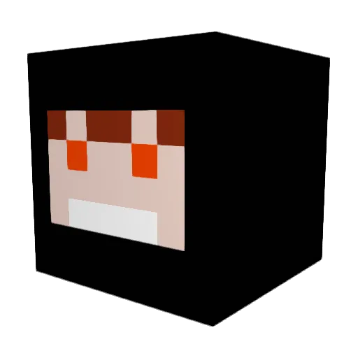 Blueclues Minecraft avatar head, 3D render