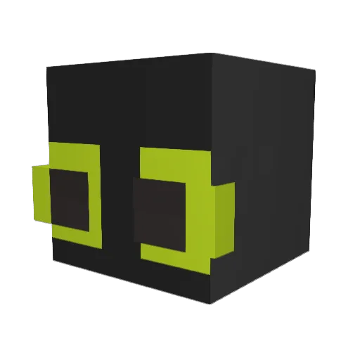 Bluecoco2021 Minecraft avatar head, 3D render