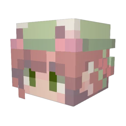 Bluecrystal272 Minecraft avatar head, 3D render
