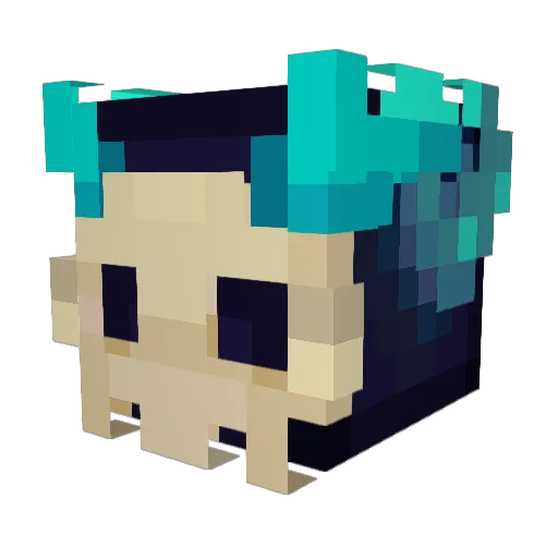 Bluedemon555 Minecraft avatar head, 3D render