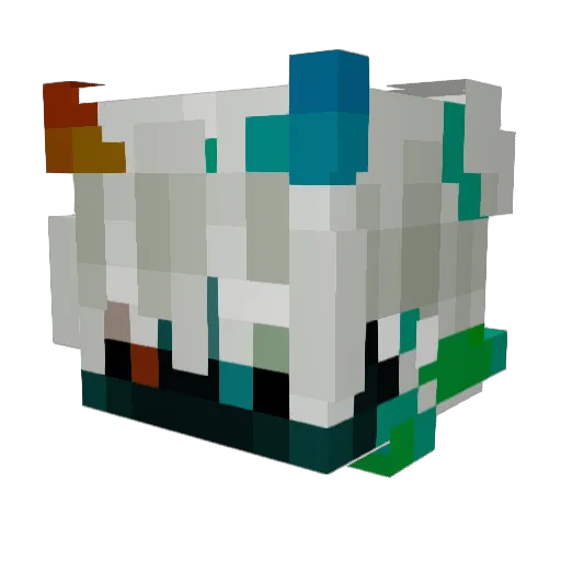Bluee65 Minecraft avatar head, 3D render