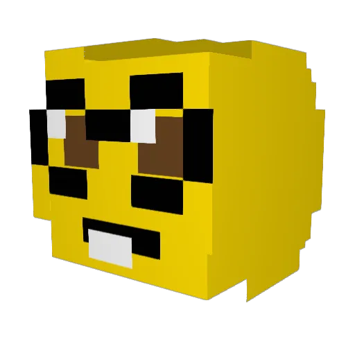 BlueeHigh_ Minecraft avatar head, 3D render