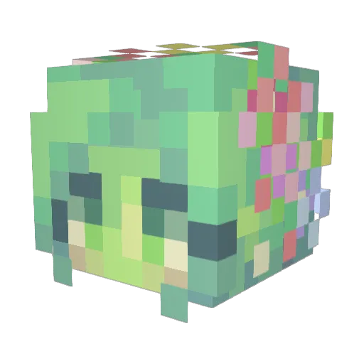 BlueeMango Minecraft avatar head, 3D render