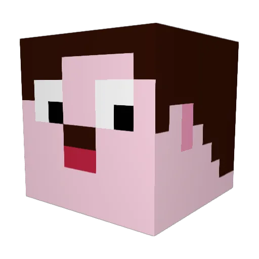 BluefaceBB_F Minecraft avatar head, 3D render