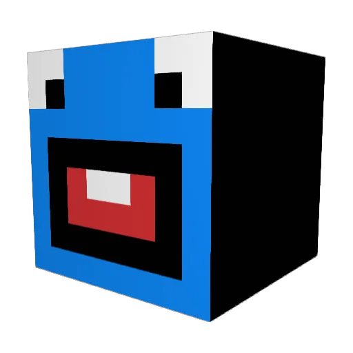 Bluefire7661 Minecraft avatar head, 3D render