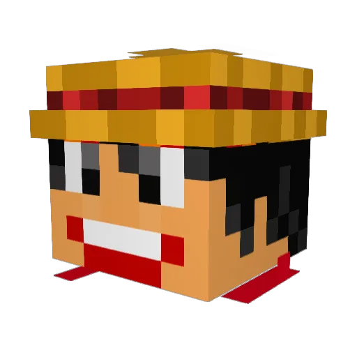Bluefireben Minecraft avatar head, 3D render
