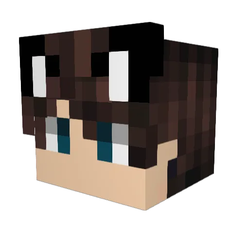 Bluefirl Minecraft avatar head, 3D render