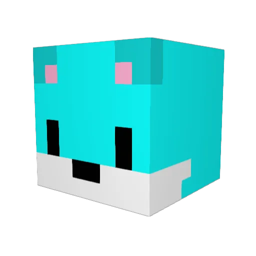Bluefox_OwO Minecraft avatar head, 3D render