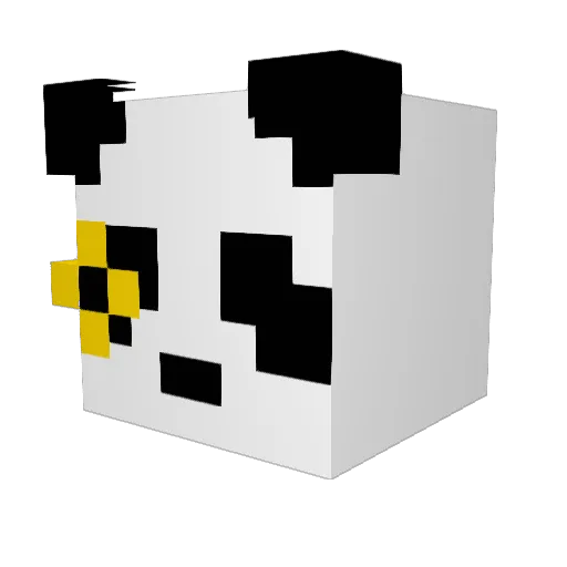 Bluegie Minecraft avatar head, 3D render