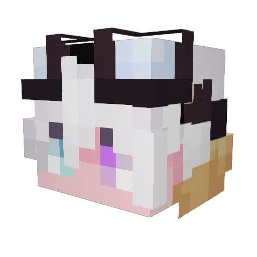 Bluehyper_ Minecraft avatar head, 3D render