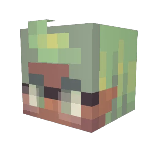 BlueiDav Minecraft avatar head, 3D render