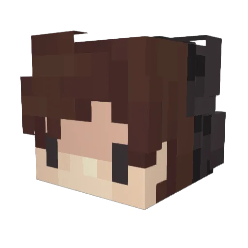 Blueinnor Minecraft avatar head, 3D render