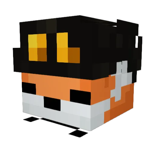 Blueisma Minecraft avatar head, 3D render