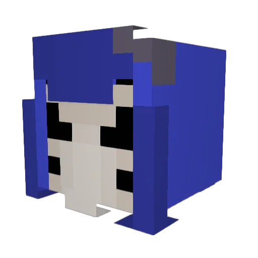 Bluejester271 Minecraft avatar head, 3D render