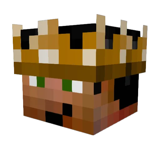 Blueking5 Minecraft avatar head, 3D render