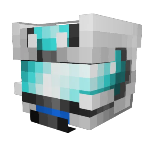 Bluekitty117 Minecraft avatar head, 3D render