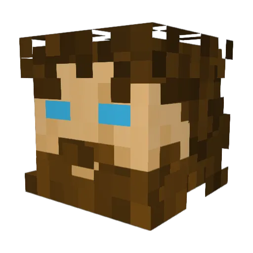 Bluelame20 Minecraft avatar head, 3D render