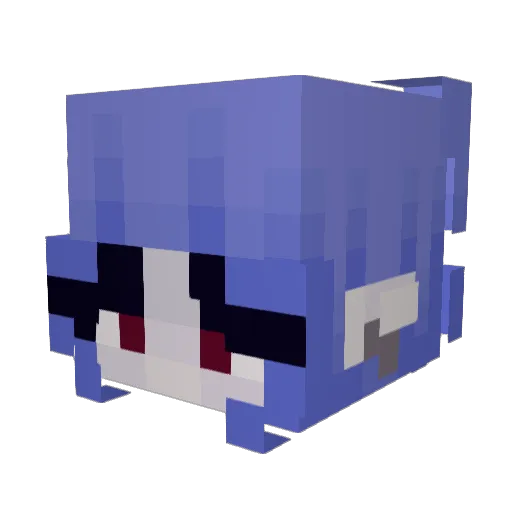 Blueliff Minecraft avatar head, 3D render