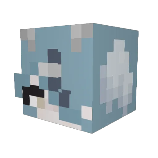 Bluelily565 Minecraft avatar head, 3D render