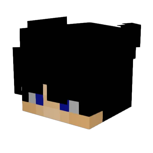 Blueluck12345 Minecraft avatar head, 3D render