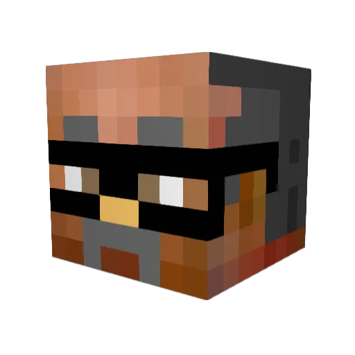 Blueman1951 Minecraft avatar head, 3D render