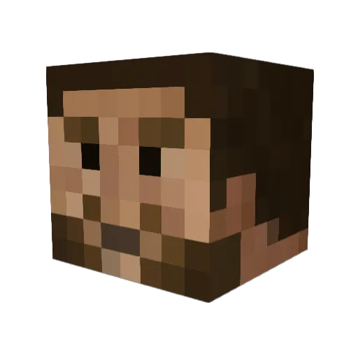 BluemanFX Minecraft avatar head, 3D render