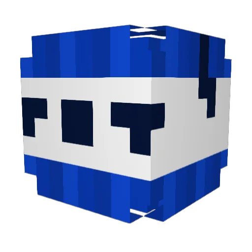 Bluemissile Minecraft avatar head, 3D render