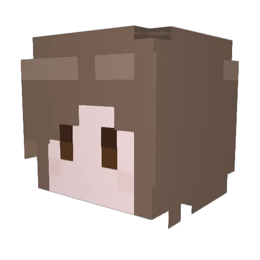 Bluepongee Minecraft avatar head, 3D render
