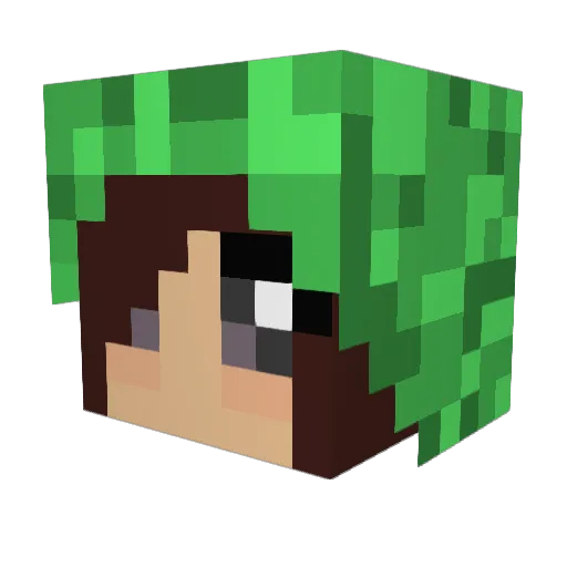 Bluepy Minecraft avatar head, 3D render